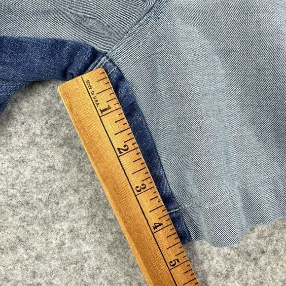 Gloria Vanderbilt X Christian Siriano Jean Shorts 26/2 Severn Patchwork Pleated - Picture 7 of 12